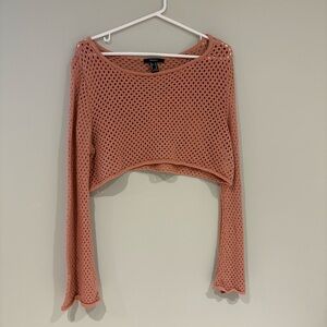 Coral Mesh Crop Top Forever 21 XL